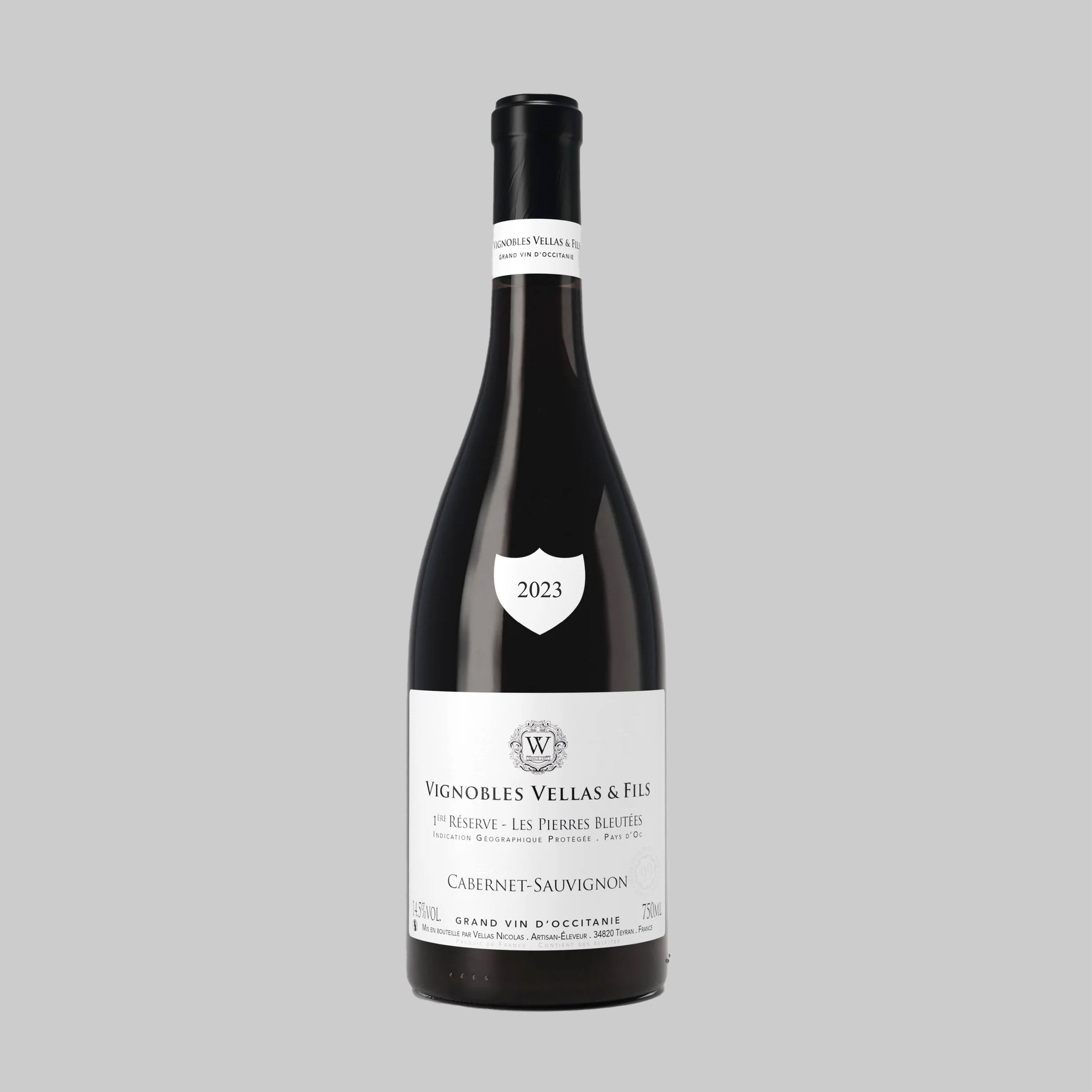 Vignobles Vellas 1st Reserve Les Pierres Bleutées Cabernet Sauvignon IGP Pays d’Oc 2023 750ml 14.5% | Time2Drink